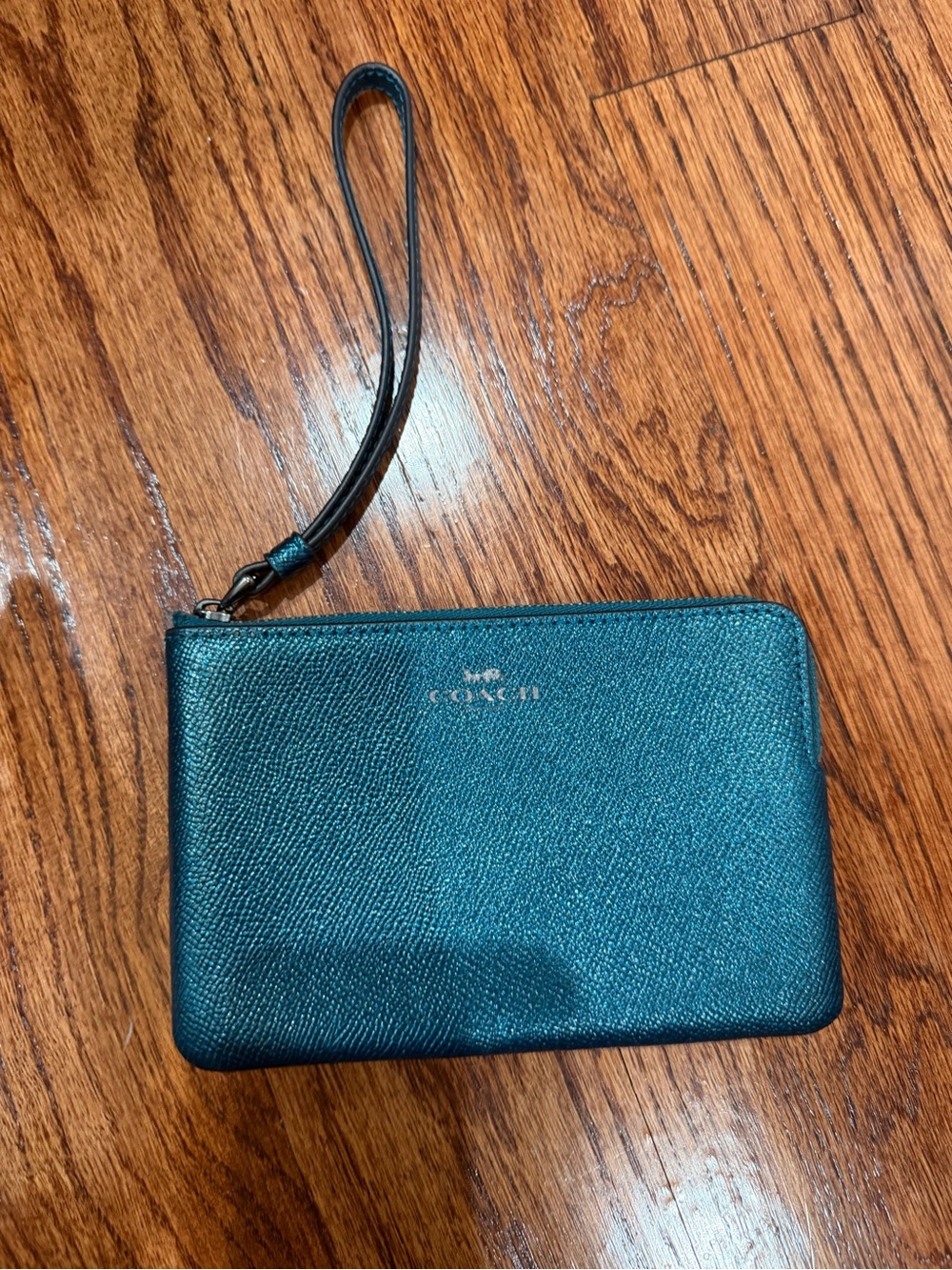 Coach Teal Wristlet Clutch